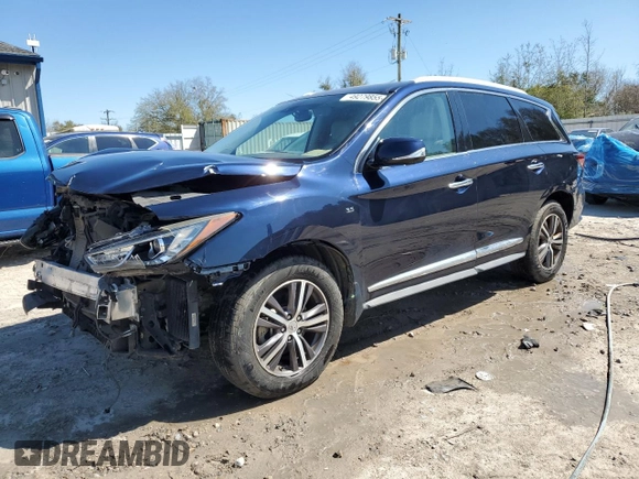 2017 Infiniti QX60 with VIN 5N1DL0MM9HC526851, listed as a Copart auction lot 49279855 with 121,808 mi miles and Salvage Title. Bid and sale history available at carsss.com. Image 1.