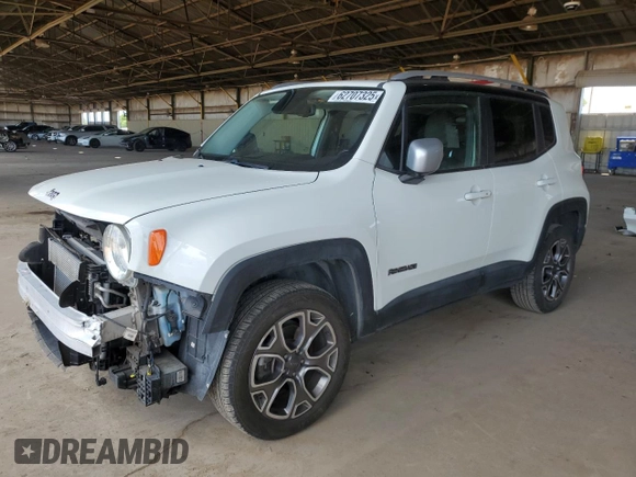 2017 Jeep Renegade Limited with VIN ZACCJBDB9HPF78962, listed as a Copart auction lot 62707325 with 78,032 mi miles and Salvage title. Bid and sale history available at DreamBid. Image 1.