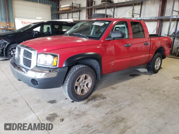 2005 Dodge Dakota SLT with VIN 1D7HE48K95S293853, listed as a Copart auction lot 69125054 with 162,554 mi miles and Salvage Title. Bid and sale history available at DreamBid. Image 1.
