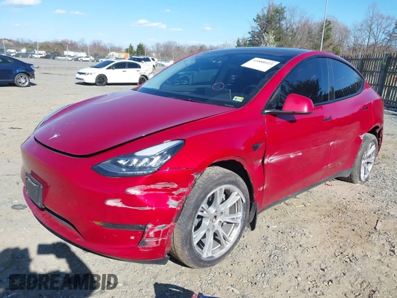 2023 Tesla Model Y Long Range with VIN 7SAYGDEE8PA121218, listed as a IAAI auction lot 41888923 with 34,796 mi miles. Bid and sale history available at carsss.com. Image 21.