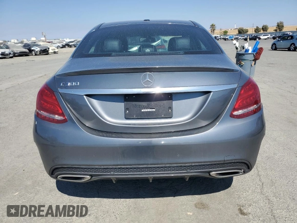 2018 Mercedes-Benz C 300 with VIN 55SWF4JB3JU280093, listed as a Copart auction lot 64334245 with 65,251 mi miles and Salvage title. Bid and sale history available at DreamBid. Image 6.