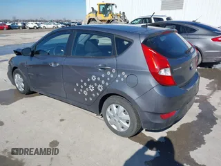2014 Hyundai Accent GS with VIN KMHCT5AE9EU151393, listed as a IAAI auction lot 41571254 with 163,092 mi miles. Bid and sale history available at carsss.com. Image 3.