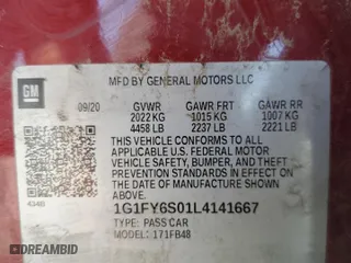 2020 Chevrolet Bolt EV LT with VIN 1G1FY6S01L4141667, listed as a Copart auction lot 52254265 with 100,148 mi miles and Clean Title. Bid and sale history available at carsss.com. Image 13.
