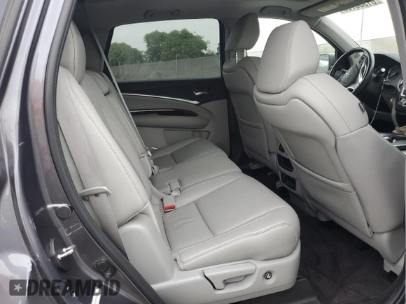 2017 Acura MDX Technology with VIN 5FRYD3H57HB004261, listed as a Copart auction lot 61956755 with 73,600 mi miles and Salvage title. Bid and sale history available at DreamBid. Image 11.