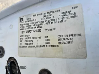 2000 Cadillac Escalade z VIN 1GYEK63R3YR218285, wystawiony jako Copart lot #82063084 z przebiegiem 190 444 mil mil oraz Tytuł czysty. Historia ofert i sprzedaży dostępna na DreamBid. Obrazek 10.