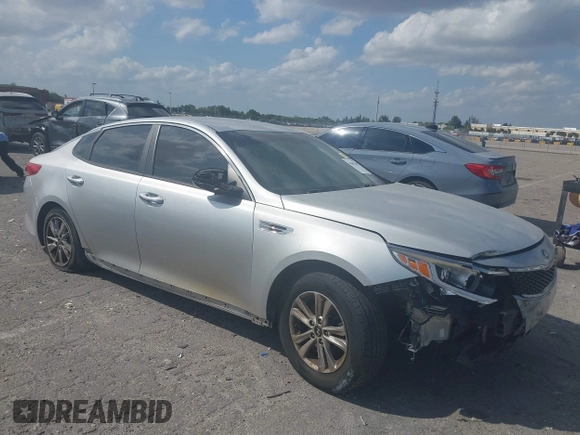 2018 Kia Optima LX with VIN 5XXGT4L39JG235287, listed as a IAAI auction lot 41802035 with 96,412 mi miles. Bid and sale history available at carsss.com. Image 1.