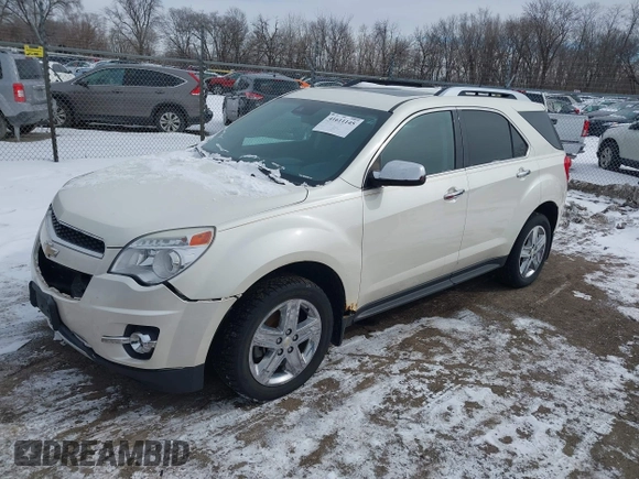 2015 Chevrolet Equinox LTZ with VIN 1GNALDEK7FZ132441, listed as a IAAI auction lot 41611145 with 107,141 mi miles. Bid and sale history available at carsss.com. Image 2.