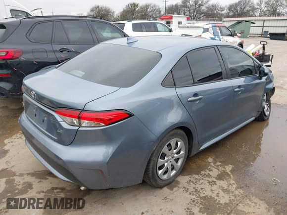 2020 Toyota Corolla LE with VIN 5YFEPRAE0LP120519, listed as a IAAI auction lot 41568774 with 100,780 mi miles. Bid and sale history available at carsss.com. Image 4.