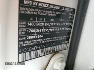 2010 Mercedes-Benz R 350 with VIN 4JGCB6FE4AA111042, listed as a Copart auction lot 51000685 with 140,450 mi miles and Salvage Title. Bid and sale history available at DreamBid. Image 13.
