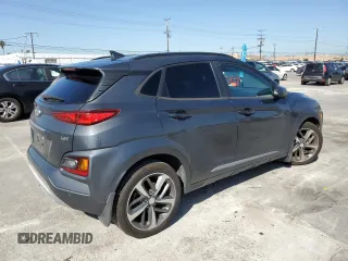 2020 Hyundai Kona Ultimate with VIN KM8K53A59LU485852, listed as a Copart auction lot 52358055 with 53,777 mi miles and Salvage Title. Bid and sale history available at carsss.com. Image 3.