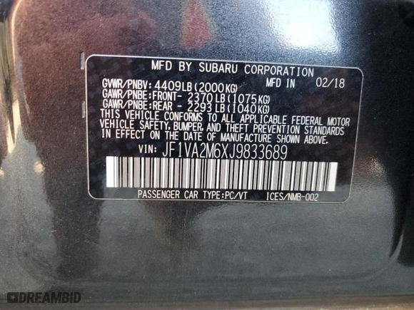 2018 Subaru WRX STI with VIN JF1VA2M6XJ9833689, listed as a Copart auction lot 42652715 with 82,554 mi miles and Salvage Title. Bid and sale history available at carsss.com. Image 13.