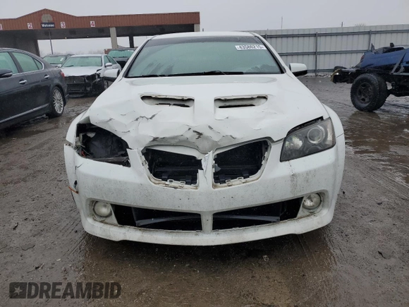 2009 Pontiac G8 with VIN 6G2ER57779L153098, listed as a Copart auction lot 43586215 with 136,321 mi miles and Salvage Title. Bid and sale history available at carsss.com. Image 5.