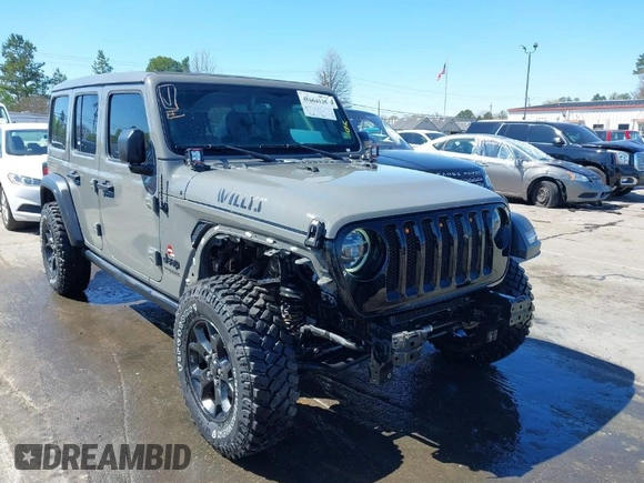 2022 Jeep Wrangler Unlimited Sport S with VIN 1C4HJXDG1NW200793, listed as a IAAI auction lot 41810817 with 35,212 mi miles. Bid and sale history available at carsss.com. Image 1.