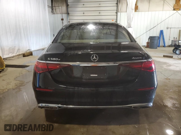2024 Mercedes-Benz S 580e with VIN W1K6G6KB1RA271024, listed as a Copart auction lot 66407174 with 3,274 mi miles and Salvage Title. Bid and sale history available at DreamBid. Image 6.