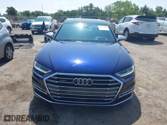 2019 Audi A8 with VIN WAU8DAF82KN017394, listed as a IAAI auction lot 42414936 with 22,482 mi miles and . Bid and sale history available at DreamBid. Image 12.