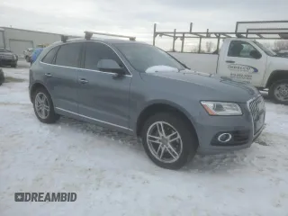 2015 Audi Q5 Premium Plus with VIN WA1LFAFP3FA146489, listed as a Copart auction lot 41491665 with 105,795 mi miles and Salvage title. Bid and sale history available at DreamBid. Image 4.