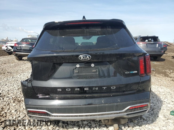 2021 Kia Sorento EX with VIN KNDRH4LG2M5033557, listed as a Copart auction lot 48209075 with 57,705 mi miles and Salvage title. Bid and sale history available at DreamBid. Image 6.
