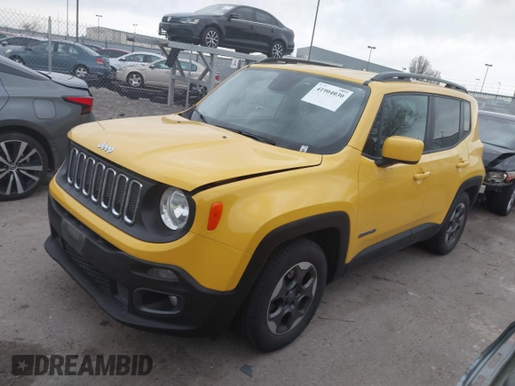 2015 Jeep Renegade Latitude with VIN ZACCJABH0FPB68514, listed as a IAAI auction lot 41904030 with 72,650 mi miles. Bid and sale history available at carsss.com. Image 2.