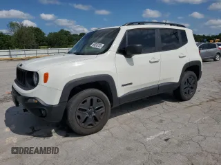 2018 Jeep Renegade Upland z VIN ZACCJBAB5JPH35056, wystawiony jako Copart lot #56833755 z przebiegiem 100 949 mil mil oraz Szkoda całkowita • Salvage title. Historia ofert i sprzedaży dostępna na DreamBid. Obrazek 1.