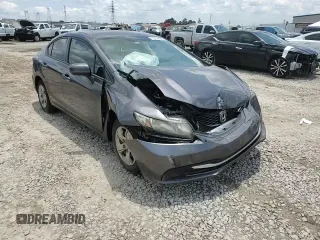 2015 Honda Civic LX with VIN 2HGFB2F54FH547491, listed as a Copart auction lot 57785885 with 161,682 mi miles and Salvage title. Bid and sale history available at DreamBid. Image 13.