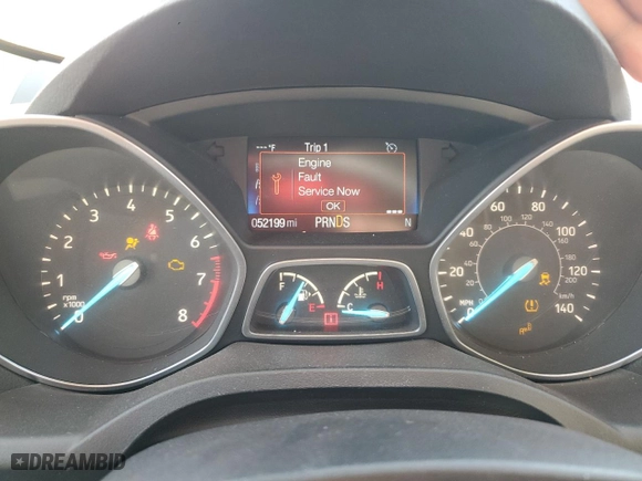 2017 Ford Escape Titanium with VIN 1FMCU0JD9HUB48912, listed as a Copart auction lot 84016554 with 52,199 mi miles and Salvage Title. Bid and sale history available at carsss.com. Image 9.