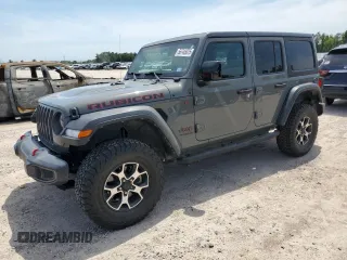 2022 Jeep Wrangler Unlimited Rubicon z VIN 1C4HJXFN6NW166278, wystawiony jako Copart lot #56745075 z przebiegiem 34 418 mil mil oraz Szkoda całkowita • Salvage title. Historia ofert i sprzedaży dostępna na DreamBid. Obrazek 1.