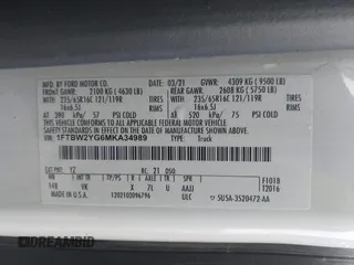 2021 Ford Transit Cargo с VIN 1FTBW2YG6MKA34989, выставлен на аукционе IAAI как лот 41698130 с пробегом 57 960 миль миль и . История ставок и продаж доступна на DreamBid. Изображение 9.