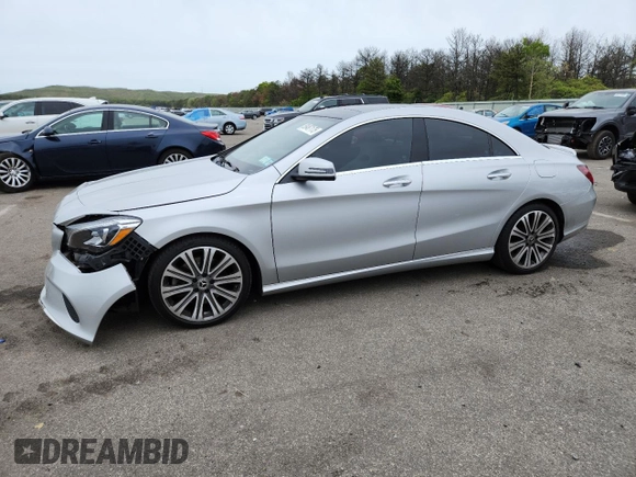 2018 Mercedes-Benz CLA 250 with VIN WDDSJ4GB7JN653164, listed as a Copart auction lot 58487175 with 60,922 mi miles and Salvage title. Bid and sale history available at DreamBid. Image 1.