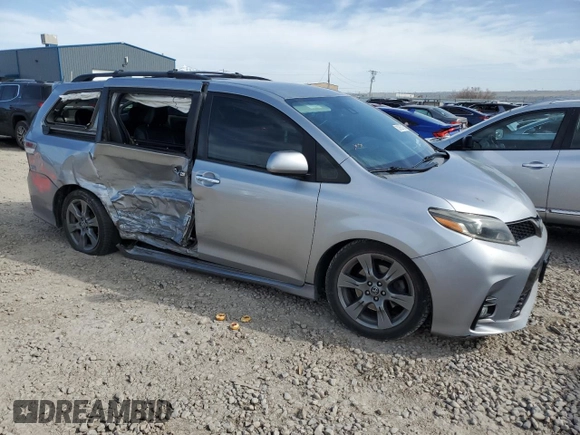 2018 Toyota Sienna SE with VIN 5TDXZ3DC2JS919264, listed as a Copart auction lot 52763135 with 159,835 mi miles and Salvage title. Bid and sale history available at DreamBid. Image 4.