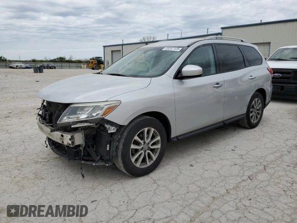 2016 Nissan Pathfinder SV with VIN 5N1AR2MN9GC637002, listed as a Copart auction lot 53257125 with 148,651 mi miles and Salvage Title. Bid and sale history available at carsss.com. Image 1.