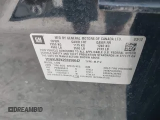 2012 Chevrolet Equinox LS with VIN 2GNALBEK2C6299642, listed as a IAAI auction lot 41941926 with 173,294 mi miles and . Bid and sale history available at DreamBid. Image 9.