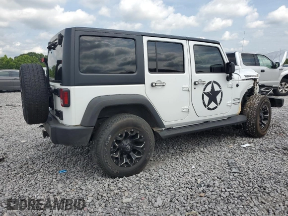 2018 Jeep Wrangler Unlimited Sport S with VIN 1C4HJWDG7JL925191, listed as a Copart auction lot 60203105 with Not provided miles and Salvage title. Bid and sale history available at DreamBid. Image 3.