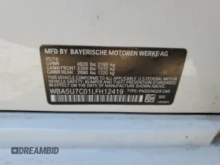 2020 BMW 3 Series M340i with VIN WBA5U7C01LFH12419, listed as a Copart auction lot 49358895 with Not Provided miles and Salvage Title. Bid and sale history available at DreamBid. Image 12.