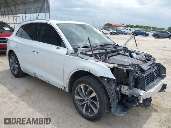 2022 Audi Q5 S line Premium Plus with VIN WA1EAAFY0N2133918, listed as a IAAI auction lot 42075042 with 54,322 mi miles and . Bid and sale history available at DreamBid. Image 1.