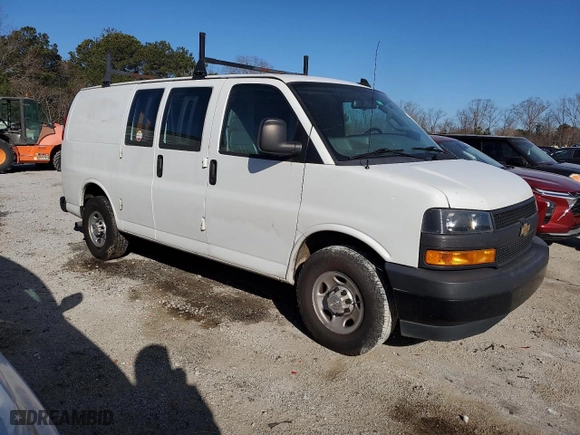 2019 Chevrolet Express Cargo Van with VIN 1GCWGAFP8K1237252, listed as a Copart auction lot 46434275 with 145,326 mi miles and Clean Title. Bid and sale history available at carsss.com. Image 4.