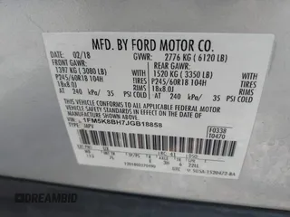 2018 Ford Explorer with VIN 1FM5K8BH7JGB18858, listed as a IAAI auction lot 41927988 with 174,081 mi miles and . Bid and sale history available at DreamBid. Image 9.
