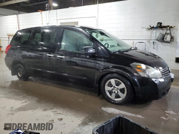 2007 Nissan Quest S with VIN 5N1BV28U67N134677, listed as a Copart auction lot 88017665 with 145,061 mi miles and Salvage Title. Bid and sale history available at carsss.com. Image 4.