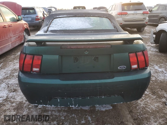 2002 Ford Mustang Deluxe с VIN 1FAFP44432F214108, выставлен на аукционе Copart как лот 42328465 с пробегом 153 154 миль миль и Списание • Salvage title. История ставок и продаж доступна на DreamBid. Изображение 6.