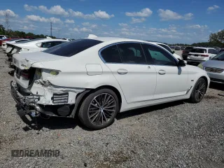 2023 BMW 5 Series 530e with VIN WBA13AG03PCL74146, listed as a Copart auction lot 50576685 with 41,163 mi miles and Salvage title. Bid and sale history available at DreamBid. Image 3.