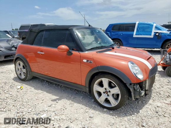 2007 MINI Convertible S with VIN WMWRH33547TJ43144, listed as a Copart auction lot 65440545 with 88,073 mi miles and Salvage title. Bid and sale history available at DreamBid. Image 4.