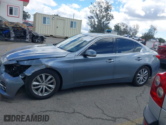 2014 Infiniti Q50 with VIN JN1BV7AP4EM685699, listed as a IAAI auction lot 41765788 with 117,127 mi miles. Bid and sale history available at carsss.com. Image 14.