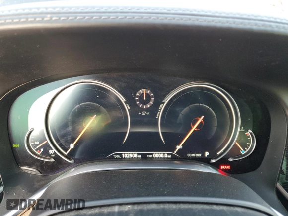 2017 BMW 7 Series 750i with VIN WBA7F0C57HGM21136, listed as a Copart auction lot 88525335 with 102,508 mi miles and Salvage title. Bid and sale history available at DreamBid. Image 9.