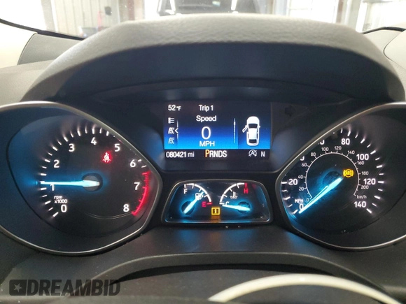 2017 Ford Escape SE with VIN 1FMCU9GD2HUD30317, listed as a Copart auction lot 50541085 with 80,421 mi miles and Salvage Title. Bid and sale history available at DreamBid. Image 9.