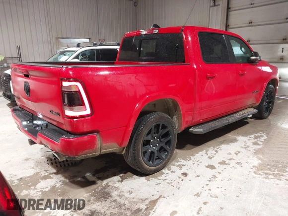 2021 Ram 1500 Laramie z VIN 1C6SRFJT2MN729787, wystawiony jako IAAI lot #42264245 z przebiegiem 81 625 mil mil oraz . Historia ofert i sprzedaży dostępna na DreamBid. Obrazek 4.