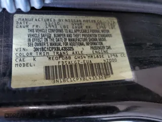 2011 Nissan Versa 1.8 S with VIN 3N1BC1CPXBL435325, listed as a Copart auction lot 46518295 with 140,537 mi miles and Salvage Title. Bid and sale history available at carsss.com. Image 12.