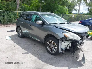 2015 Nissan Murano S with VIN 5N1AZ2MG9FN247974, listed as a IAAI auction lot 42457076 with Not provided miles and . Bid and sale history available at DreamBid. Image 1.