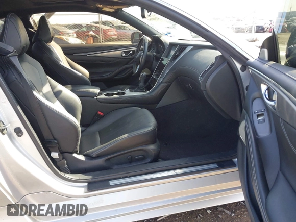 2018 Infiniti Q60 Luxe with VIN JN1CV7EK0JM200522, listed as a IAAI auction lot 41308958 with 28,015 mi miles and . Bid and sale history available at carsss.com. Image 5.