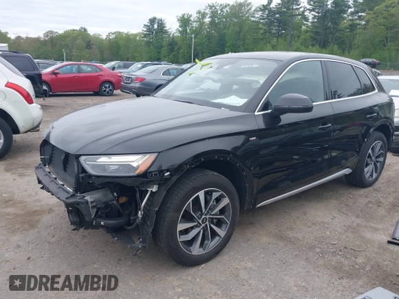 2023 Audi Q5 S line Premium with VIN WA1GAAFYXP2068698, listed as a IAAI auction lot 42225206 with 17,691 mi miles and . Bid and sale history available at DreamBid. Image 2.