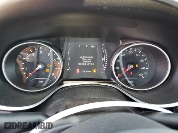 2018 Jeep Compass Sport with VIN 3C4NJCAB3JT194368, listed as a Copart auction lot 54204525 with 108,364 mi miles and Salvage title. Bid and sale history available at DreamBid. Image 9.