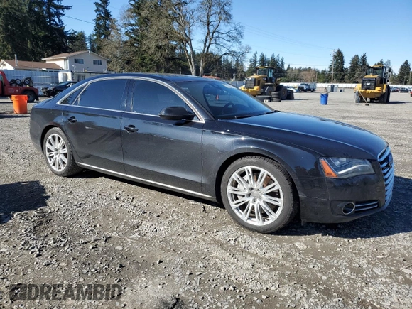 2013 Audi A8 4.0L with VIN WAUR2AFD4DN010442, listed as a Copart auction lot 47220315 with 154,058 mi miles and Clean title. Bid and sale history available at DreamBid. Image 4.